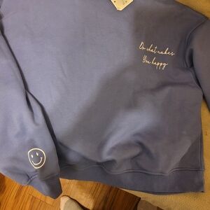 Altar'd State Blue Crew Neck Sweater